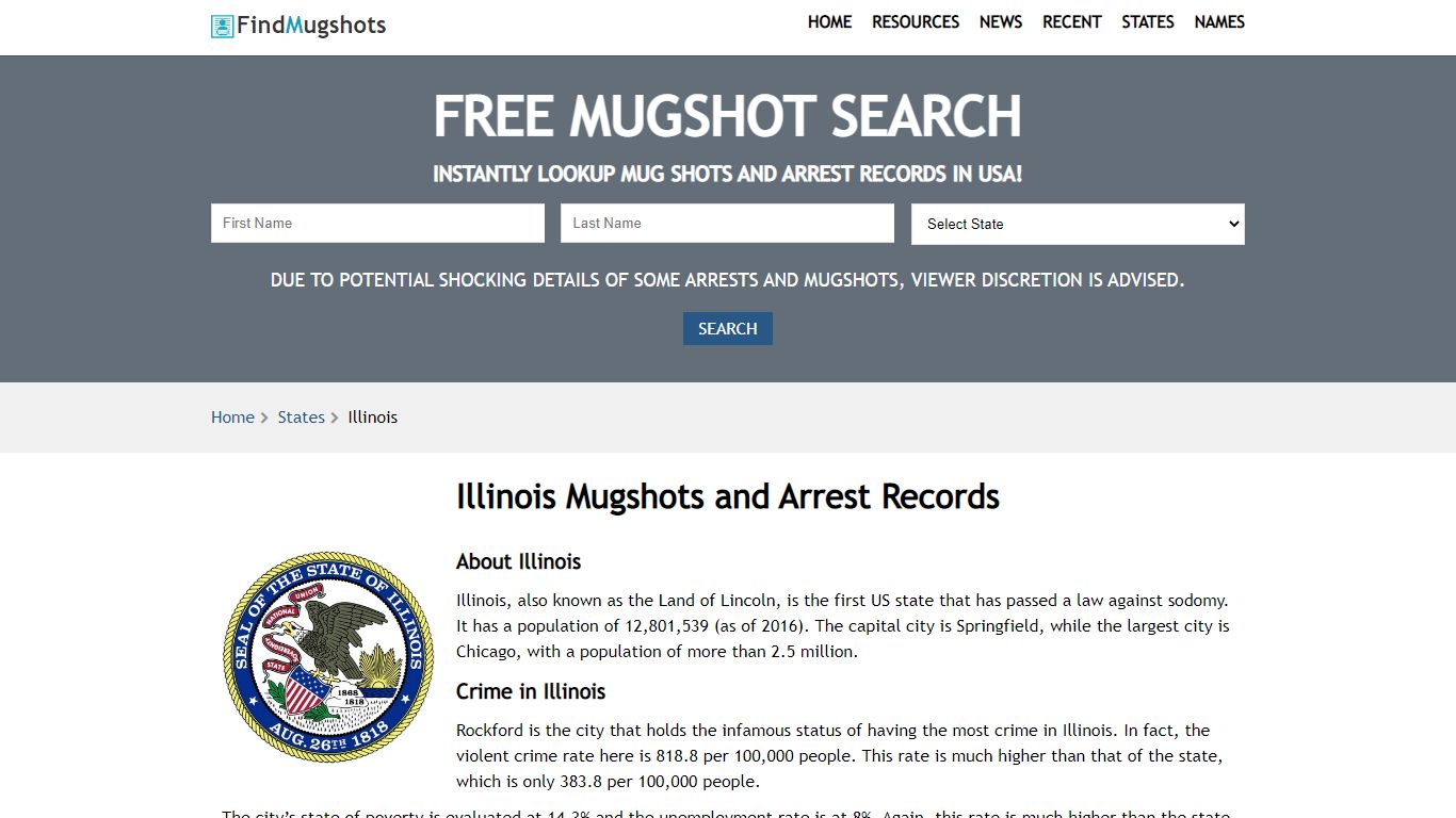Find Illinois Mugshots - Find Mugshots